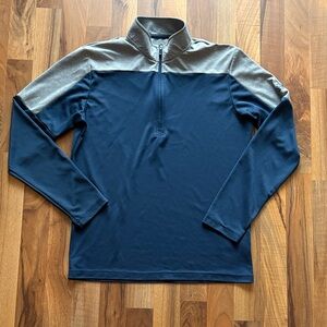 adidas Men’s Size S Gray and Navy Quarter-Zip Top